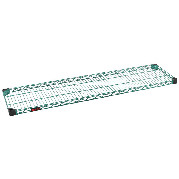 A green Eagle Group wire shelf.