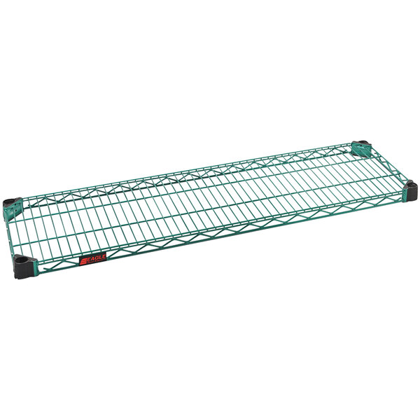 An Eagle Group green wire shelf.
