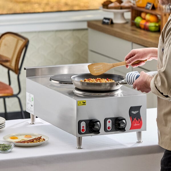 Vollrath 40739 Cayenne 2 Burner Counter Top Electric Hot Plate - 208/240V