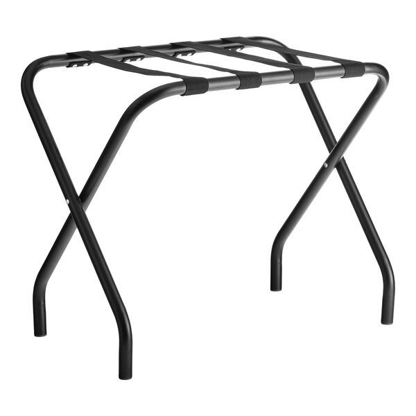 Lancaster Table & Seating Black Folding Luggage Rack