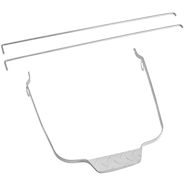 a metal frame with two metal rods