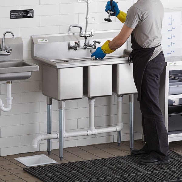 The Plumber's Choice 3-1/2 in. - 4 in. Heavy-Duty Kitchen Sink