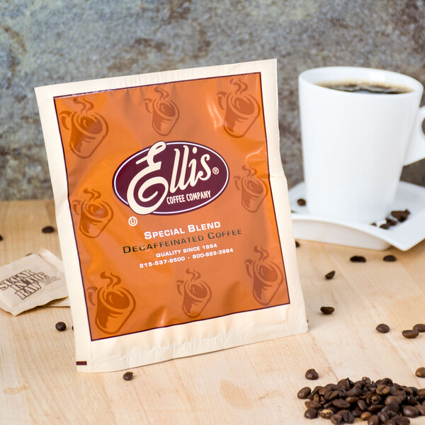 Ellis 0.5 oz. Decaf Room Service Coffee Packet - 150/Case