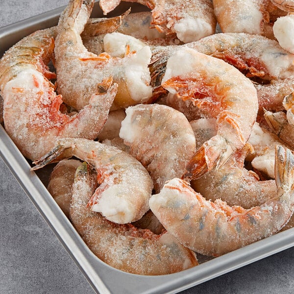 5 Lb U 15 Size Wild Caught Raw Iqf Brown Gulf Shrimp 4 Case