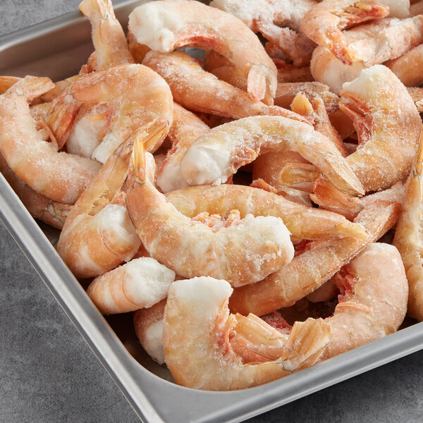 Texas Gold 5 lb. 21/25 Size WildCaught Raw White Gulf Shrimp 4/Case