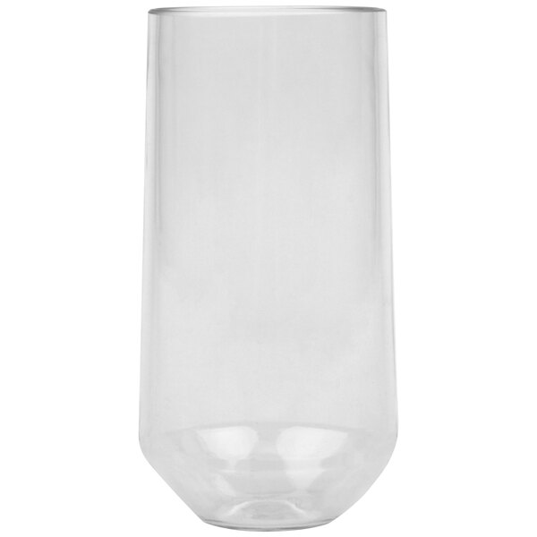 A clear plastic GET Via tall tumbler.