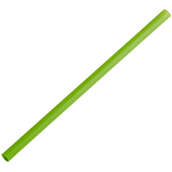 An EcoChoice green PLA straw in packaging.
