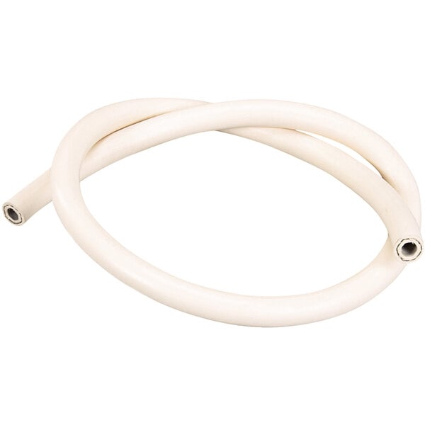 A white hose with two ends.