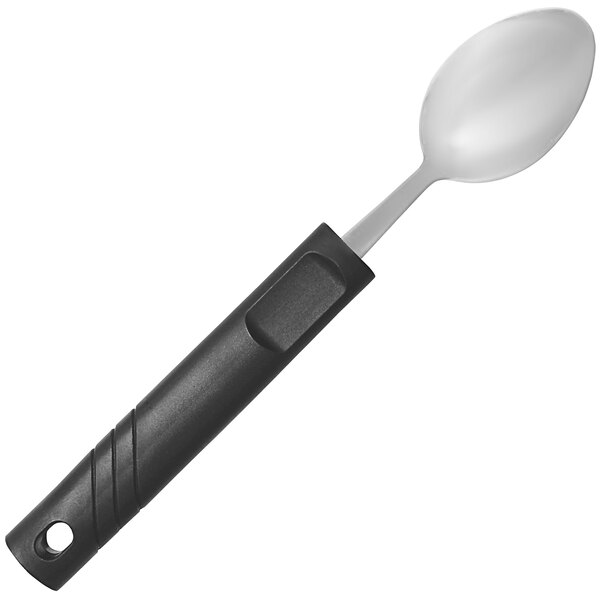 A Richardson Products Inc. adaptive teaspoon with a black handle.