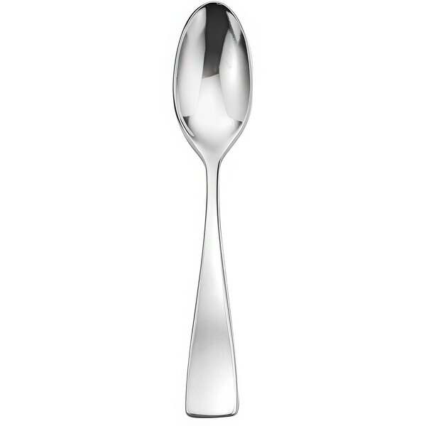 A close-up of a Sant' Andrea Reflections stainless steel teaspoon with a long handle.