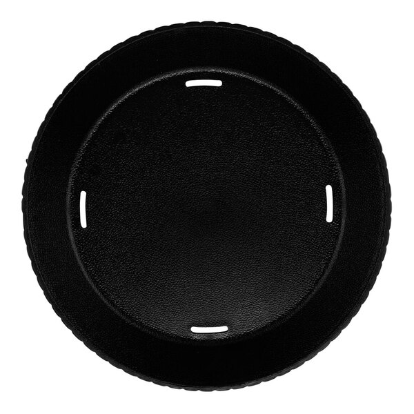 GET RB-892-BK 9" Black Round Plastic Fast Food Basket with Base - 12/Pack