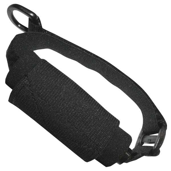 a black strap with a black handle