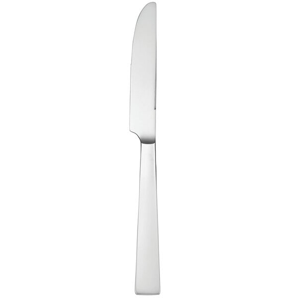 A Sant'Andrea Elevation stainless steel dinner knife with a silver handle.