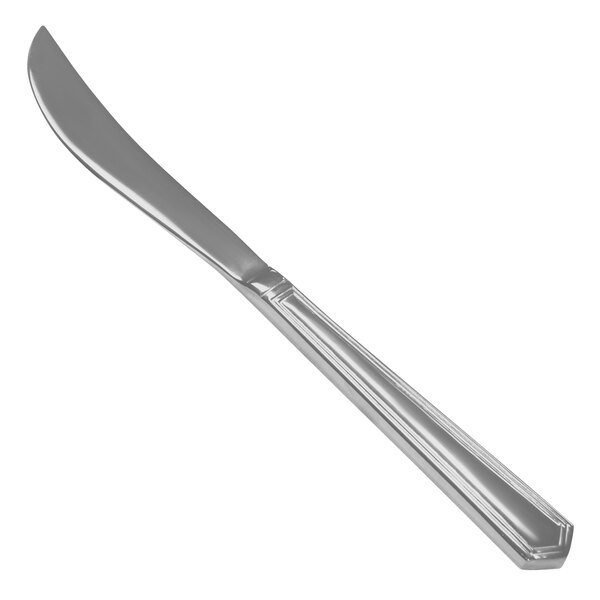 a silver knife with a handle