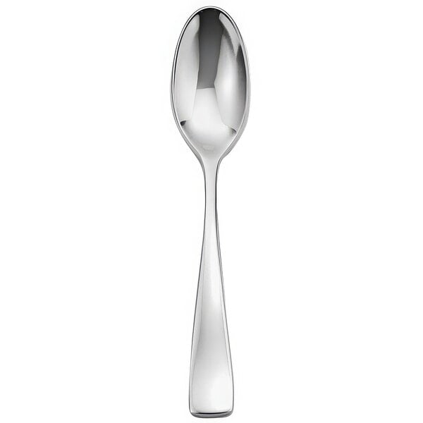 A Sant'Andrea Reflections stainless steel European teaspoon with a long handle.