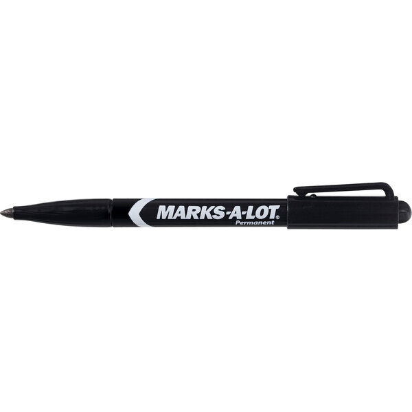 Non Toxic 8 x Quality Permanent Black Markers With Bullet Tip Fast Drying