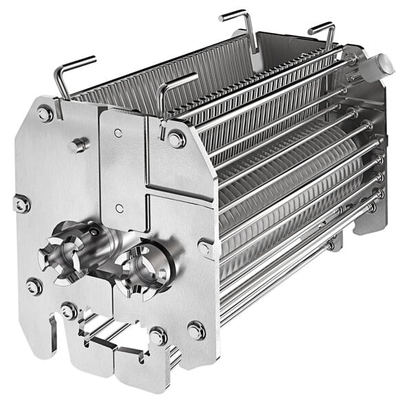 A Bizerba Julienne Liftout Strip Cutter Set with metal rods.