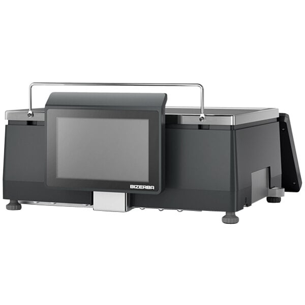 a black and grey device with a screen