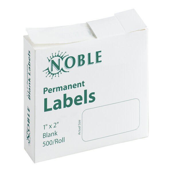 Noble 1" x 2" Permanent Blank Label - 500/Roll