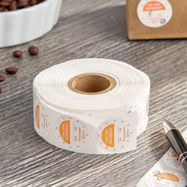 Noble Saturday 1" Permanent Day of the Week Clock Label - 1,000/Roll