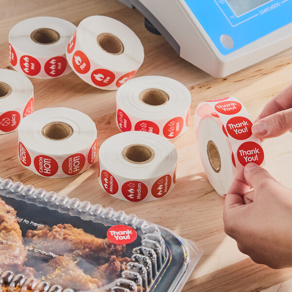 PointPlus Mild Permanent 1" Red Label - 1,000/Roll