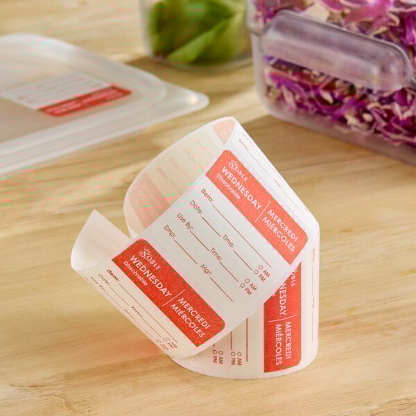 Noble Wednesday 2" x 2" Dissolvable Day of the Week Label - 250/Roll