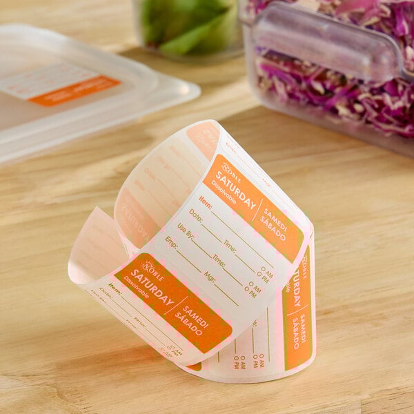 Noble Saturday 2" x 2" Dissolvable Day of the Week Label - 250/Roll