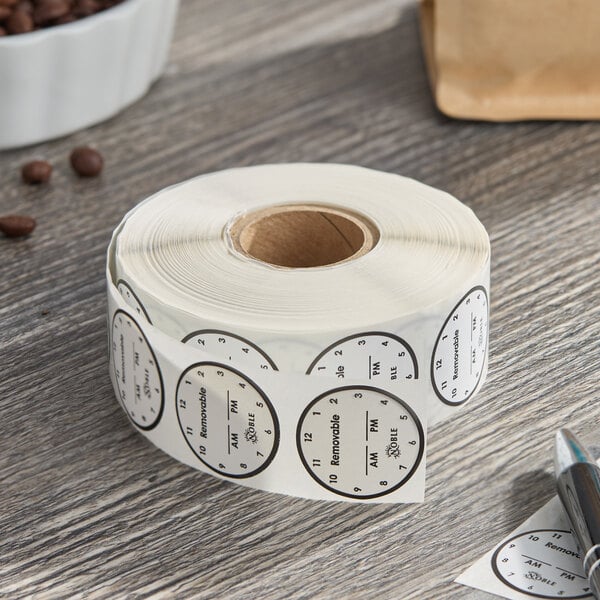 Noble 1" Removable Clock Label - 1,000/Roll