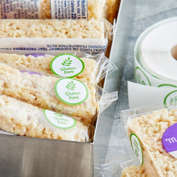 A pile of rice cakes with Point Plus green labels on them.