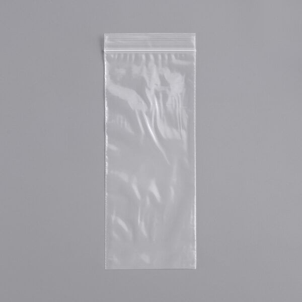 A clear plastic seal top bag.