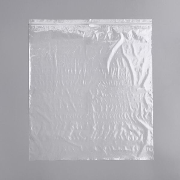 A Clear Line plastic bag with a seal top.