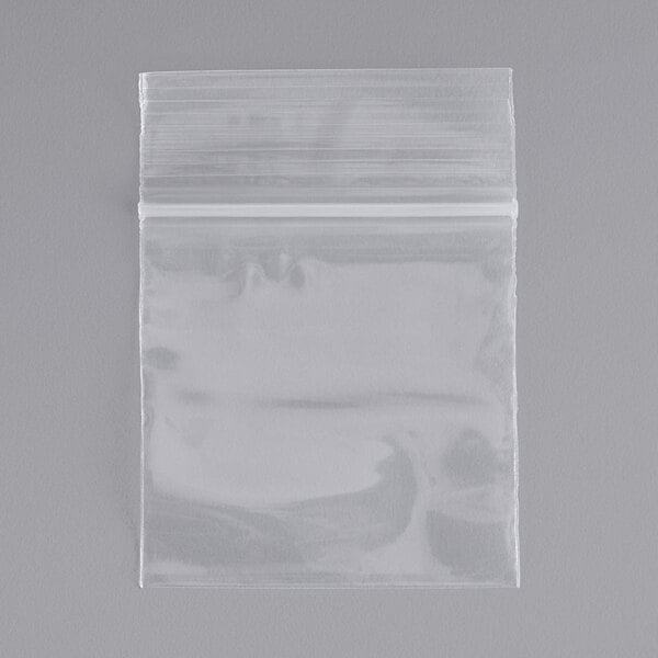 A clear plastic bag with a zip lock.