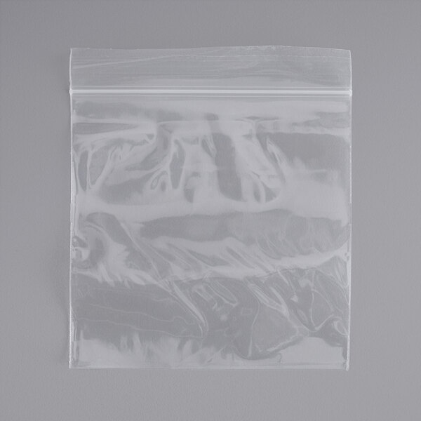 A clear plastic bag with a zipper.