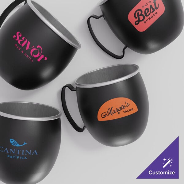 Acopa Alchemy 16 oz. Black Moscow Mule Mug - 12/Pack