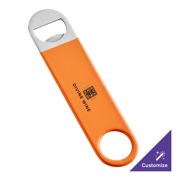 Choice 7" Customizable Orange Bottle Opener