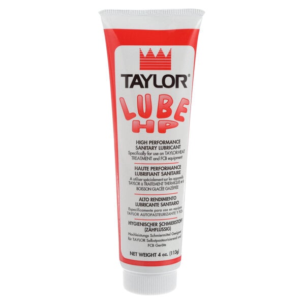 A white tube of Taylor 4 oz. high performance lube with red text.
