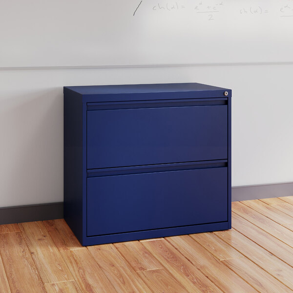 Hirsh 24086 SOHO Navy Two-Drawer Lateral 101 File Cabinet - 30" x 17 5/8" x 27 3/4"