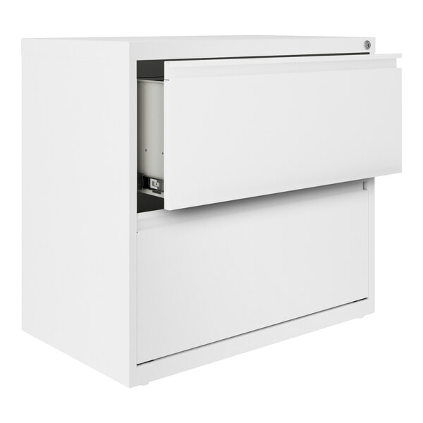 Hirsh 24085 SOHO White Two-Drawer Lateral 101 File Cabinet - 30" x 17 5/8" x 27 3/4"