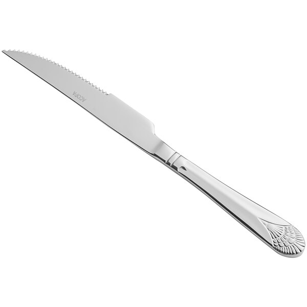 Steak Knives Set of 4 - Premium Stainless Steel, Dishwasher Safe - Polished  Shiny Blade & Handle, Kitchen Table Knife Set Dinner Knives 