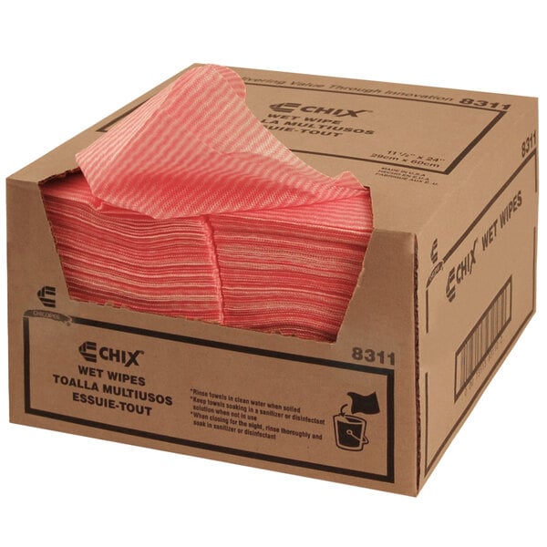 a box of pink napkins