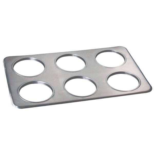 6 Hole Steam Table Adapter Plate - 4 3/4