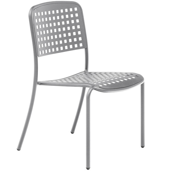 A Wabash Valley Hanna Collection gray perforated chair.