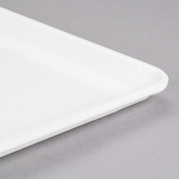 A white rectangular Cambro dietary tray.