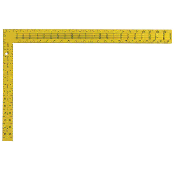 Yellow with Black Gradations Swanson Tool TS154 Steel Rafter Square 16-Inch X 24-Inch 