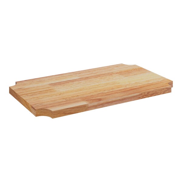 A Regency hardwood cutting board insert for wire shelving.