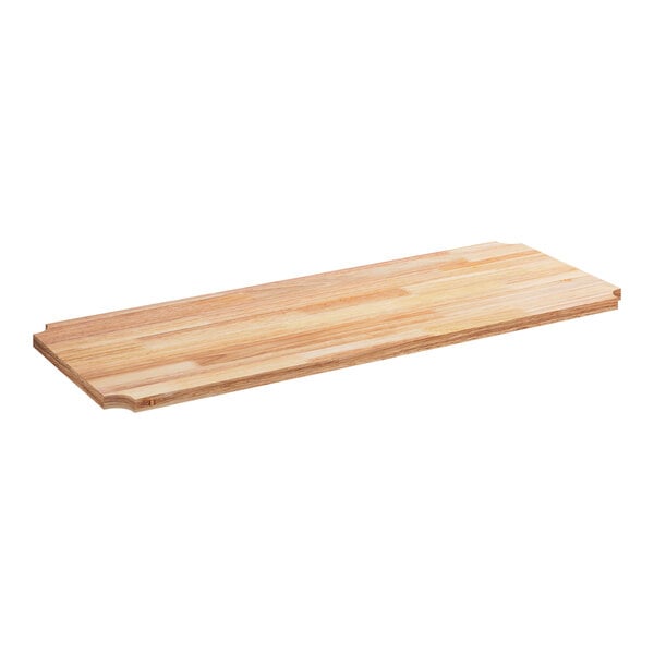 A Regency hardwood cutting board for wire shelving.