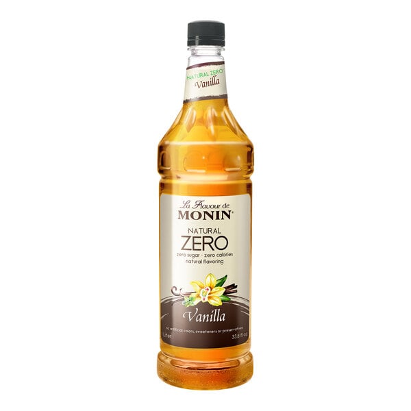 Monin Zero Calorie Natural Vanilla Flavoring Syrup 1 Liter