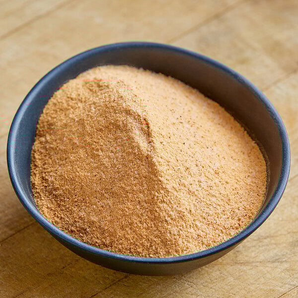 A bowl of brown powder.