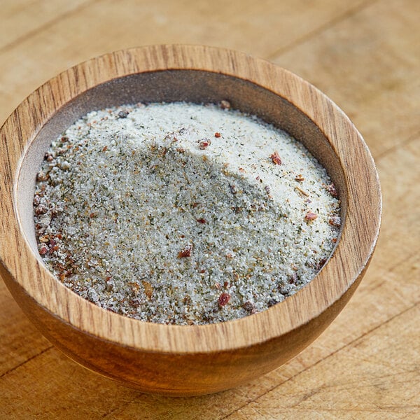 A bowl of Lawry's Ranch French Fry Seasoning on a table.
