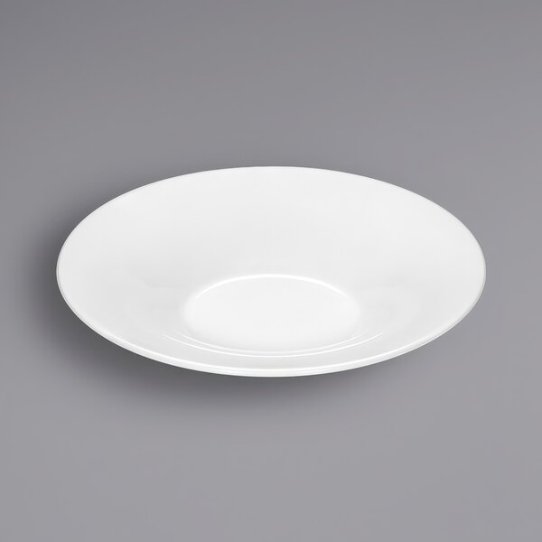 A Bauscher porcelain deep plate with a circular edge on a white background.